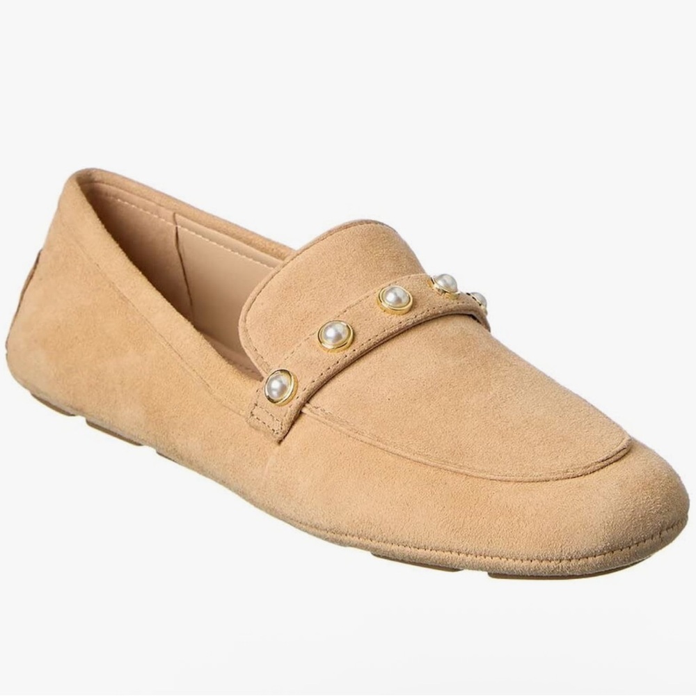 🌹STUART WEITZMAN🌹 Imitation Pearl Driving Loafer Size: 7.5B